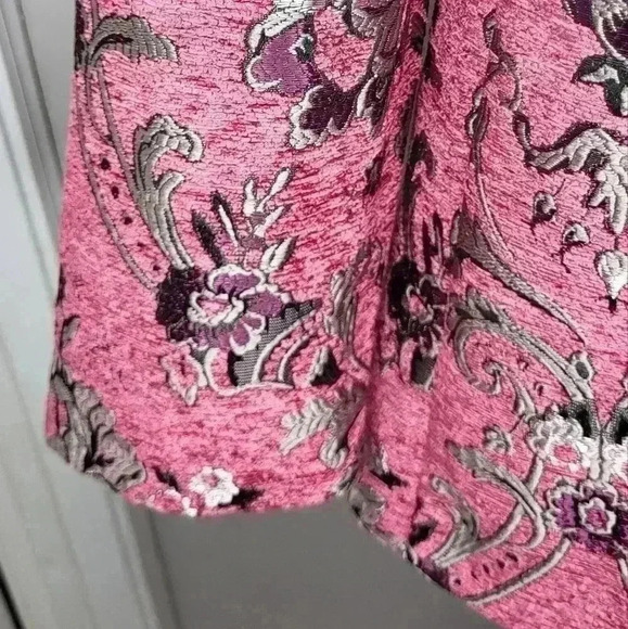 Susan Graver Regular Jacquard Tapestry Notch Collar Jacket Women's Size 16 P - Picture 7 of 11